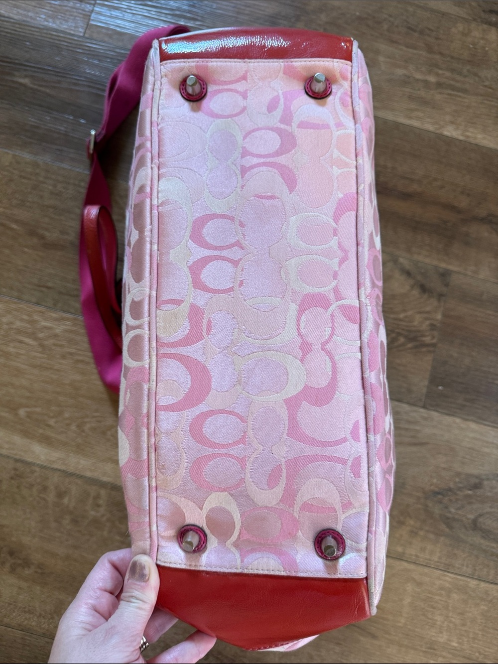 Coach y2k pink optic travel weekender bag with handtag - Picture 6 of 17